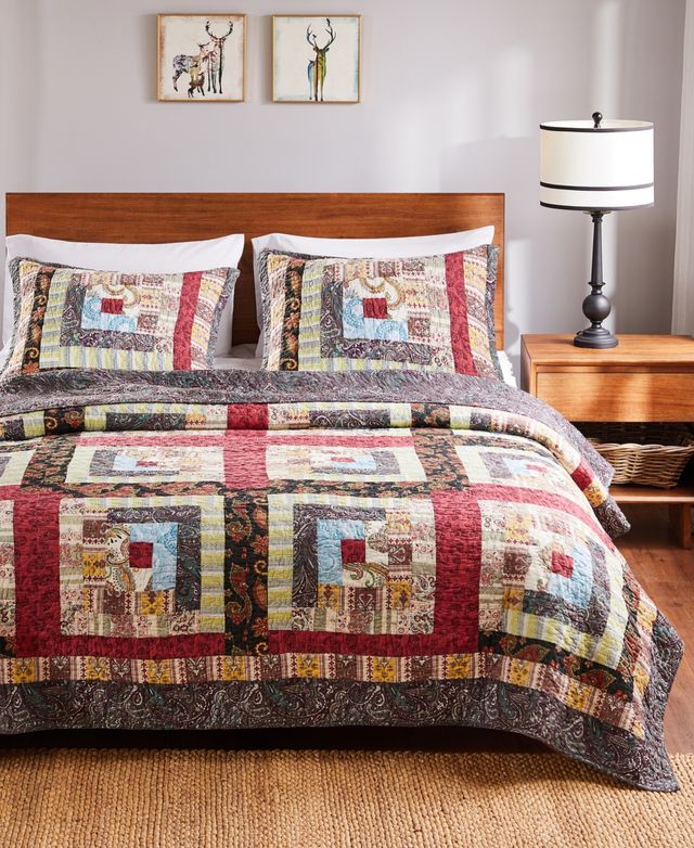 Greenland Home Fashions Colorado Lodge Quilt Set, 3-Piece King