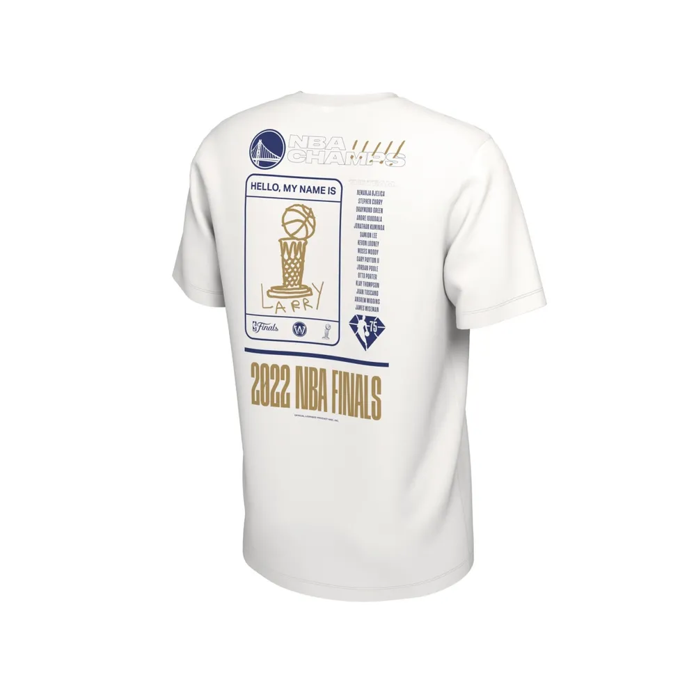 Nike Men's White Golden State Warriors 2022 Nba Finals Champion Roster T-Shirt