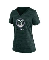 Women's Nike Green Colorado Rockies Authentic Collection City Connect Velocity Performance V-Neck T-shirt