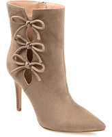 Journee Collection Women's Deandra Bow Detail Stiletto Dress Booties