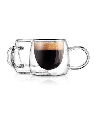 Godinger Alesia Espresso Double Wall Mugs, Set of 2