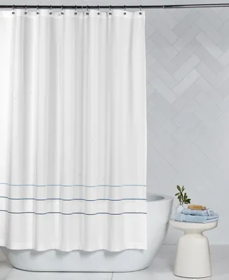 Hotel Collection Borderline Shower Curtain, Created for Macy's
