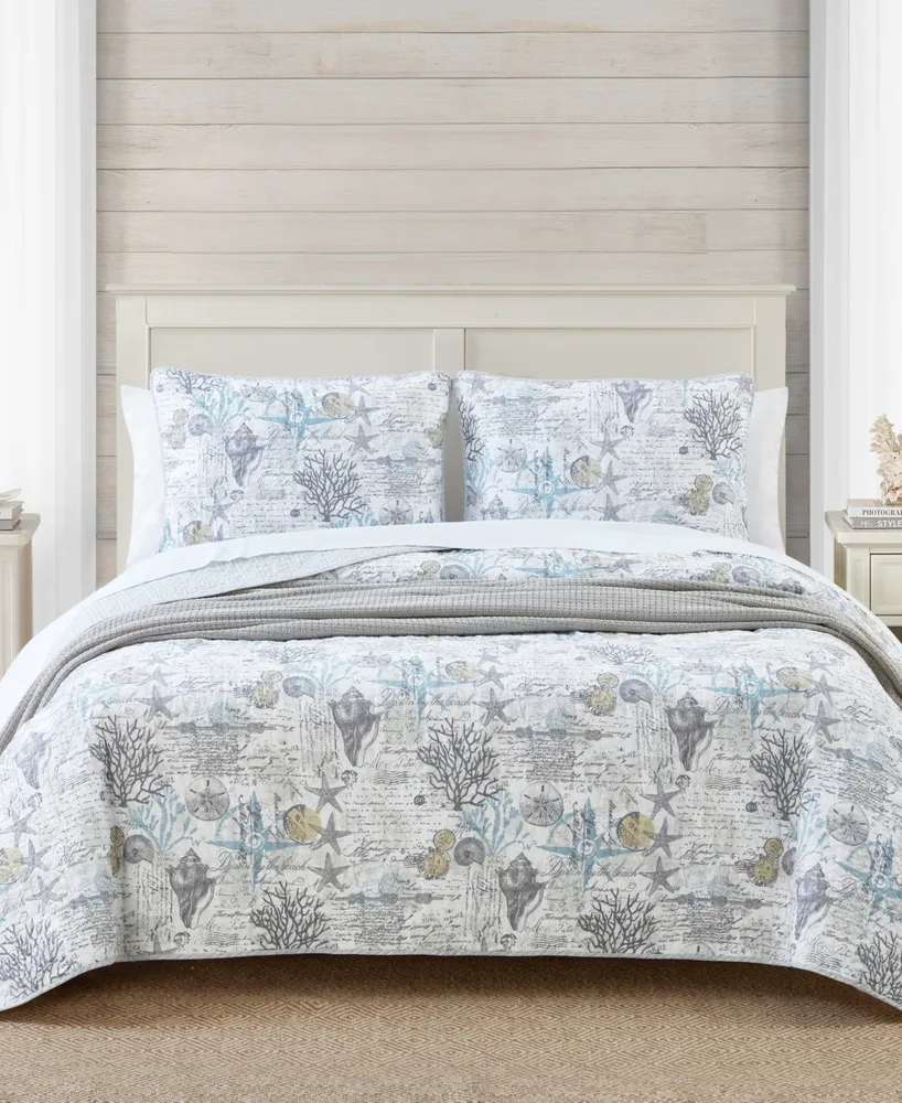 Tommy Bahama Home Beach Bliss Reversible 2 Piece Quilt Set, Twin