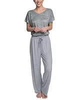 Hanes Women's Relaxed Butter-Knit Short Sleeve Pajama Set