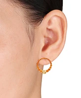 Citrine (2 4/5 ct. t.w.) Graduated Open Circle Hoop Earrings in 18k Gold Plated Sterling Silver