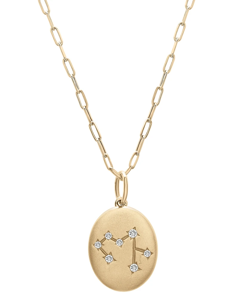 Wrapped Diamond Sagittarius Constellation 18" Pendant Necklace (1/20 ct. tw) in 10k Yellow Gold, Created for Macy's