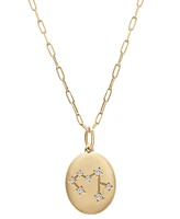 Wrapped Diamond Sagittarius Constellation 18" Pendant Necklace (1/20 ct. tw) in 10k Yellow Gold, Created for Macy's