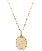 Wrapped Diamond Taurus Constellation 18" Pendant Necklace (1/20 ct. tw) in 10k Yellow Gold, Created for Macy's