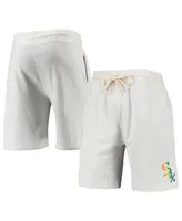 Men's Concepts Sport Oatmeal Chicago White Sox Mainstream Logo Terry Tri-Blend Shorts