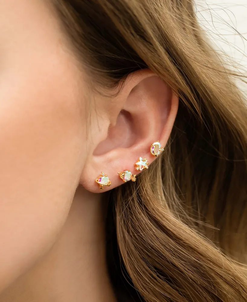 Girls Crew Andromeda Stud Earrings Set - Gold
