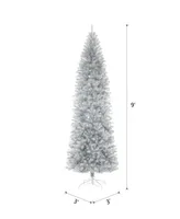 Glitzhome 9' Tinsel Artificial Christmas Tree