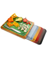 Seville Classics Bamboo Cutting Board & Flexible Food Mats Set