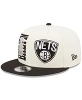 Men's New Era Cream and Black Brooklyn Nets 2022 Nba Draft 9FIFTY Snapback Adjustable Hat