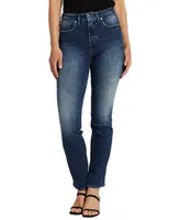 Silver Jeans Co. Women's Infinite Fit High Rise Straight Leg Stretchy