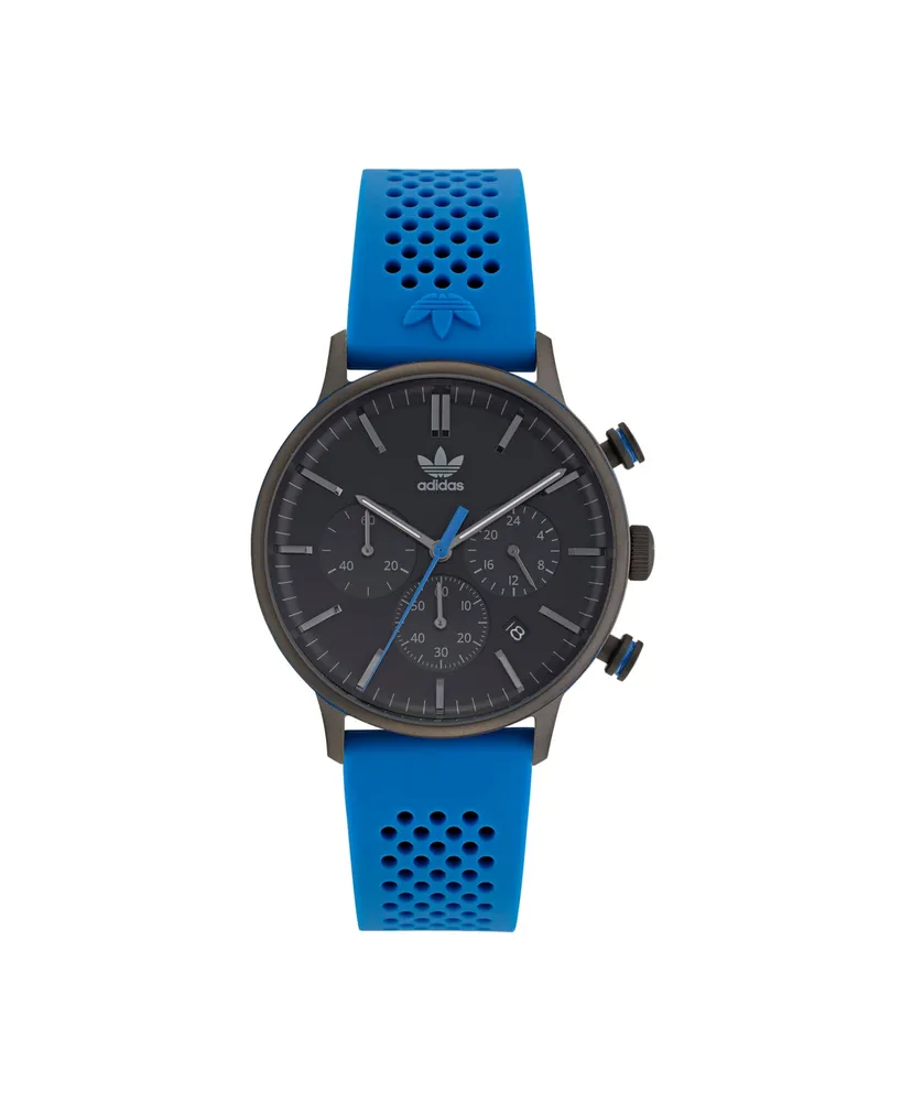 adidas Unisex Chrono Code One Chrono Blue Silicone Strap Watch 40mm