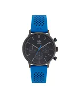 adidas Unisex Chrono Code One Chrono Blue Silicone Strap Watch 40mm