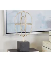 Marble Contemporary Sculpture, 13" x 6" - Gold