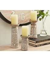 Natural Candle Holders, Set of 3