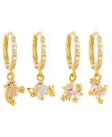 Girls Crew Andromeda Hoop Earrings Set - Gold