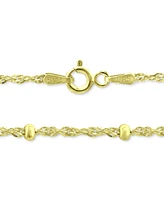 Giani Bernini Beaded Singapore Link Chain Bracelet in 18k Gold-Plated Sterling Silver, Created for Macy's