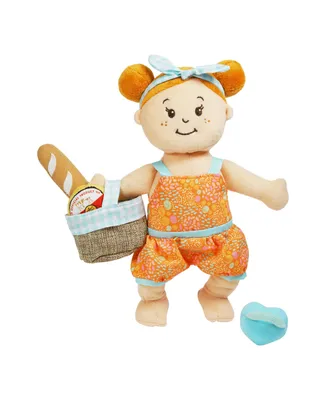 Manhattan Toy Company Wee Baby Stella Peach Al Fresco 12" Soft Baby Doll Set, 6 Piece