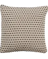 Saro Lifestyle Stitched Line Decorative Pillow, 18" x 18"