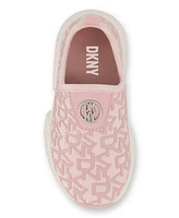 Dkny Toddler Girls All Over Logo Slip On Sneakers