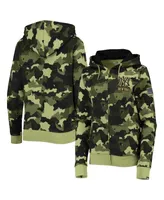 Women's New Era Green New York Yankees 2022 Mlb Armed Forces Day Camo Full-Zip Hoodie