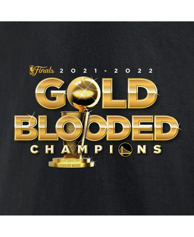 Men's Fanatics Black Golden State Warriors 2022 Nba Finals Champions Gold Blooded T-shirt