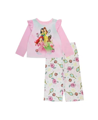 Toddler Girls Disney Princess T-shirt and Pajama, 2 Piece Set