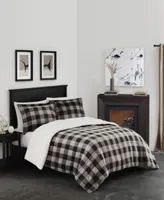 London Fog Herringbone Plaid Comforter Set Collection