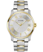 Bulova Men's Classic Wilton Two-Tone Stainless Steel Bracelet Watch 41mm - Two