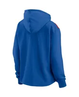 Women's Fanatics Royal Philadelphia 76ers Overslide Quarter-Zip Fleece Hoodie