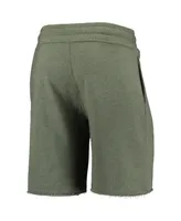 Men's Concepts Sport Heathered Olive Cincinnati Reds Mainstream Tri-Blend Shorts