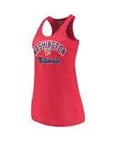 Women's Soft As A Grape Red Washington Nationals Multicount Racerback Tank Top