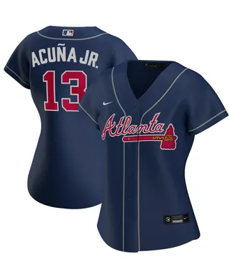Women's Nike Ronald Acuna Jr. Navy Atlanta Braves Alternate Replica Player Jersey