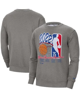 Men's Nike Heathered Gray Team 31 Nba 75th Anniversary Fleece Sweatshirt