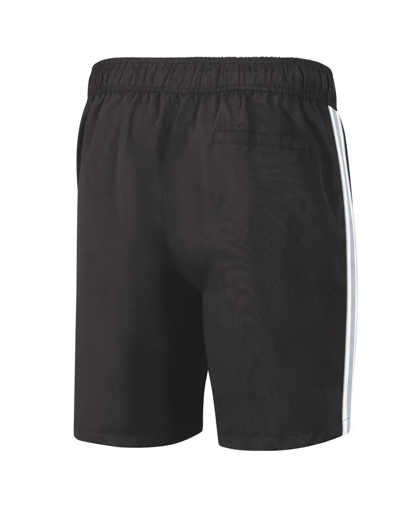 Men's G-iii Sports by Carl Banks Black, Gray Brooklyn Nets Sand Beach Volley Swim Shorts