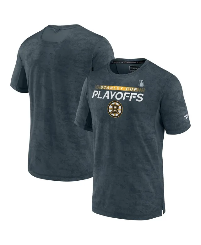 Fanatics Men's Branded Charcoal Boston Bruins Authentic Pro 2022 Stanley  Cup Playoffs T-shirt
