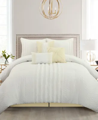 Gwen 7-Piece Comforter Set, King - White