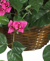 Nearly Natural Bougainvillea Hanging Basket