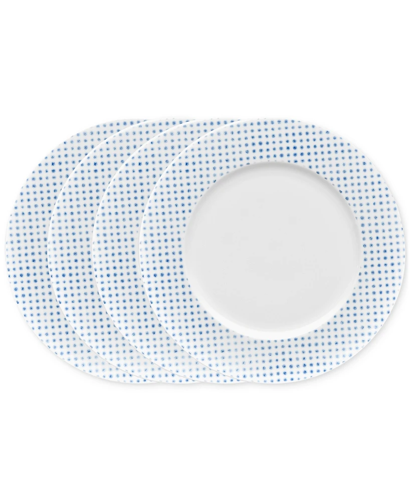 Noritake Hammock "Dots" Rim Dinner Plates, Set of 4