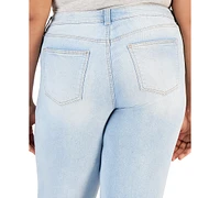 Celebrity Pink Trendy Plus Distressed Girlfriend Jeans