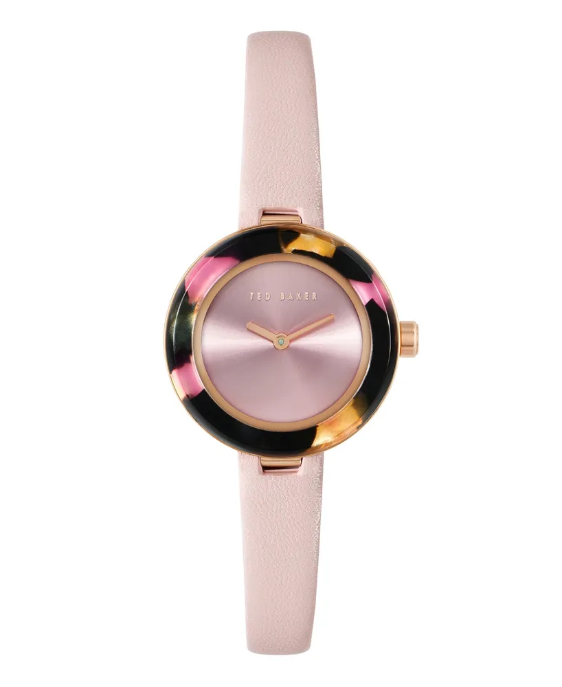 Ted Baker Women's Lenara Acetate Pink Leather Strap Watch 28mm