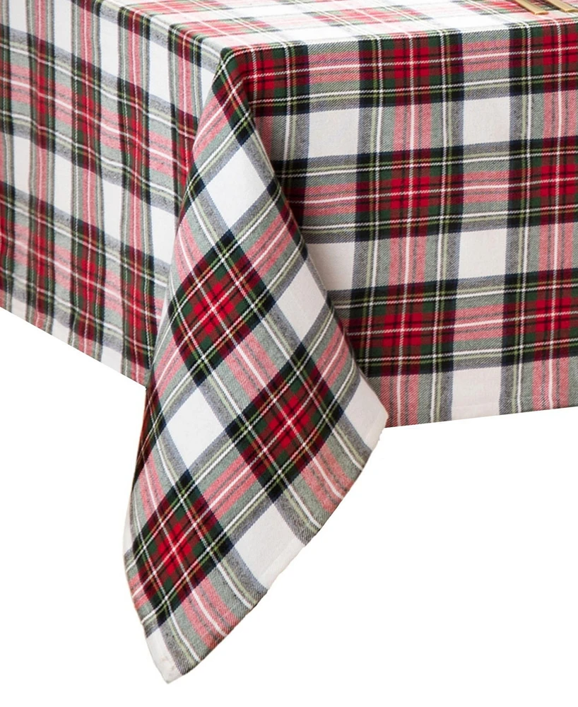 Elrene Christmas Classic Holiday Plaid Tablecloth, 120" x 60"