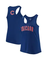 Women's Soft As A Grape Royal Chicago Cubs Plus Size Swing for the Fences Racerback Tank Top