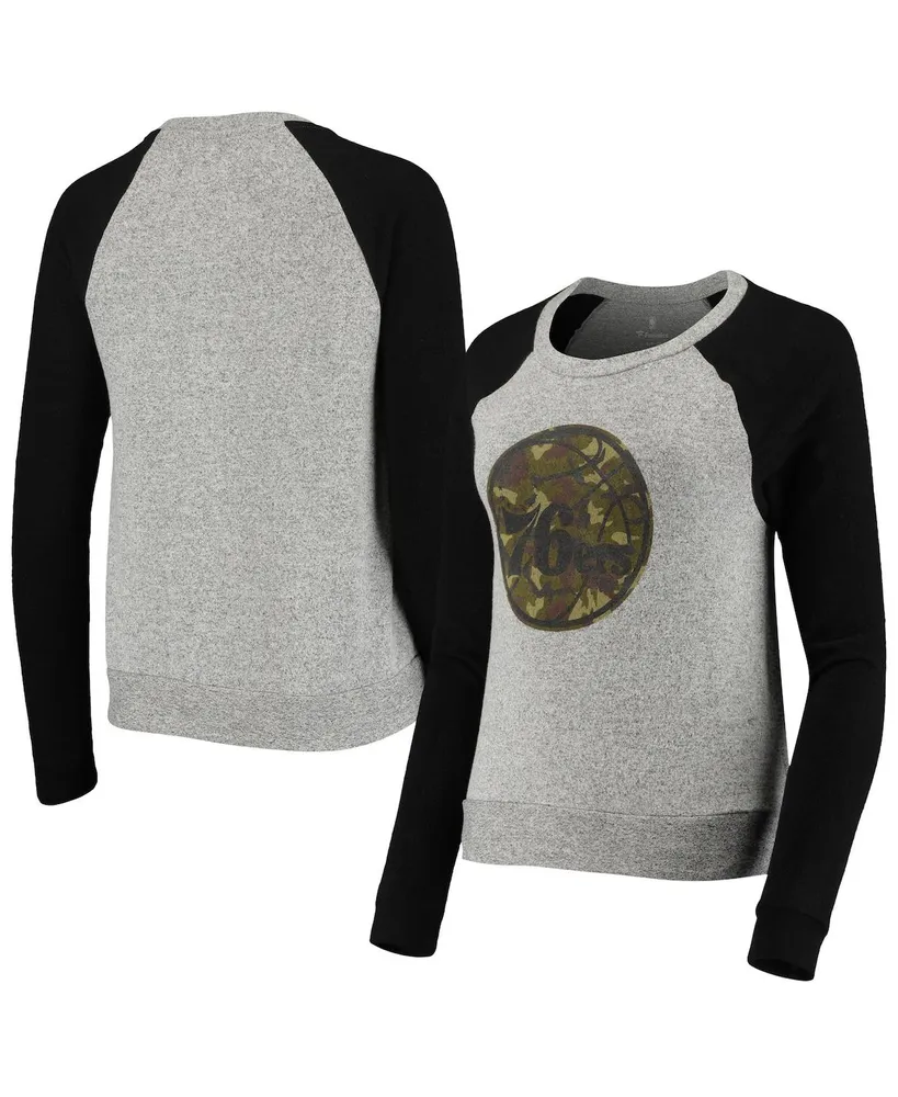 Fanatics Women's Fanatics Gray Prestige Camo Raglan Crew Neck