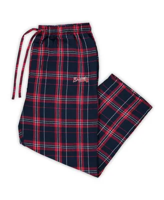 Men's Concepts Sport Navy and Red Atlanta Braves Big Tall Flannel Pants