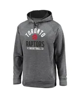 Men's Fanatics Gray Toronto Raptors Big and Tall Battle Charged Raglan Pullover Hoodie