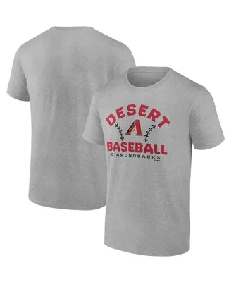 Men's Fanatics Heathered Gray Arizona Diamondbacks Iconic Go for Two T-shirt